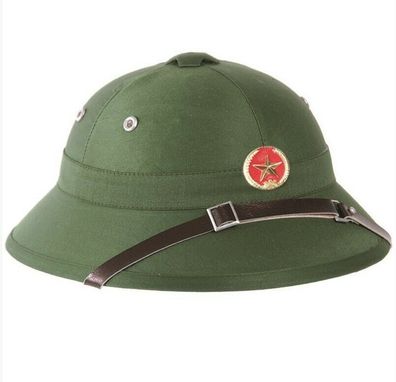 Vietcong Tropenhelm Vietnam Tropenhut Korkhelm Pith-Helmet Repro grün