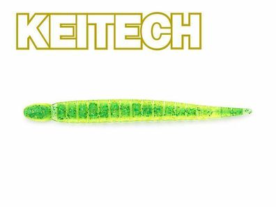 Custom Leech Keitech Lime Chartreuse Barsch Zander Softbait Japanbait Drop Shot