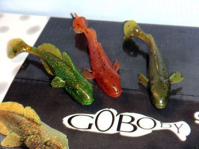 3 Stk Gobody Iron Claw Grundel Gummigrundel Gummifisch 9 cm Softbait Zander Shad