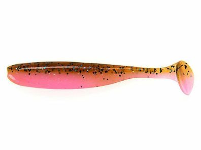 3er Keitech Easy Shiner Motoroil/ Pink Barsch Zander Softbait Japanbait Keitech