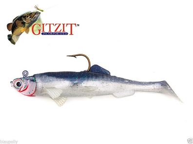 Gitzit Shad Swimbait Bully in 5" Farbe: Anchovy Hecht Barsch Zander Made in USA