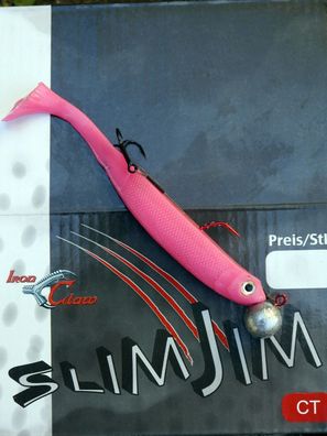 Pinky Slim Jim13 cm incl VMC-Jig 3/0 14g mit Stinger Gummifisch Zander Hecht