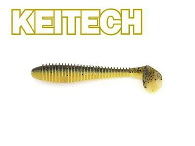 2,8 "KEITECH FAT SwingImpact Watermelon/ Yellow Barsch Zander Softbait Japanbait