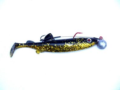 Quantum Smelt Shad Farbe Roach in 13 cm incl. Jig & Stinger Zander Stint Hecht