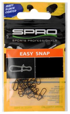 Spro Black Matt Easy Snap Einhänger 8-18kg Inhalt 20 Stk (0,12 €/ Stk)