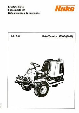 Ersatzteilliste für den HAKO Variotrac 1350 D Hako - (8069)