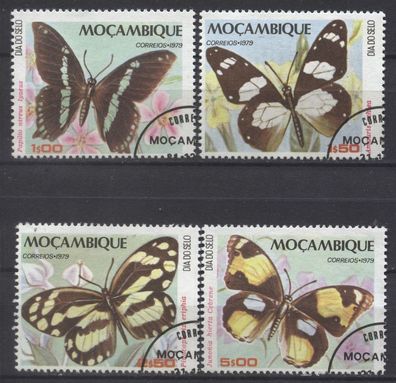 Mocambique Mi 731 - 734 gest Schmetterlinge mot2238