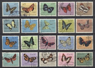 Mocambique Mi 417 - 436 gest Schmetterlinge mot2239