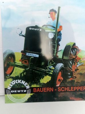 186 - Klöckner Deutz Bauernschlepper, Blechschild
