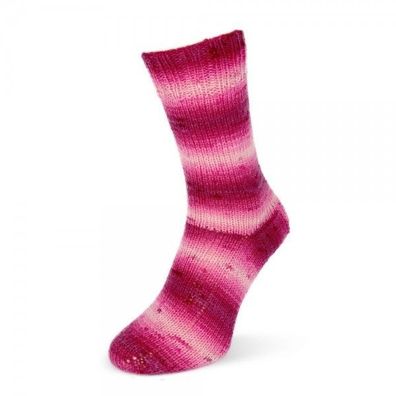100g Sockenwolle Flotte Socke 4f. Dégradé von Rellana 1463 rosa-pink-fuchsie