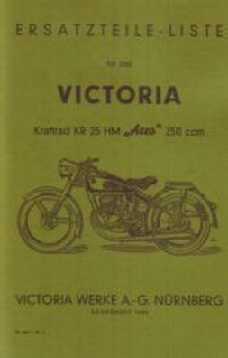 Ersatzteile Katalog Victoria KR 25 HM Aero, Motorrad, Oldtimer, Zweirad