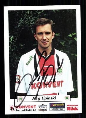 Jörg Lipinski Rot-Weiss Oberhausen 1998-99 Autogrammkarte + A53901 KR