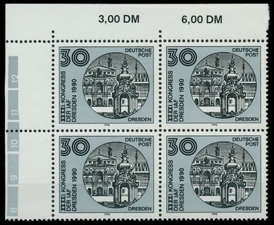 DDR 1990 Nr 3360 postfrisch Viererblock ECKE-OLI X02087E