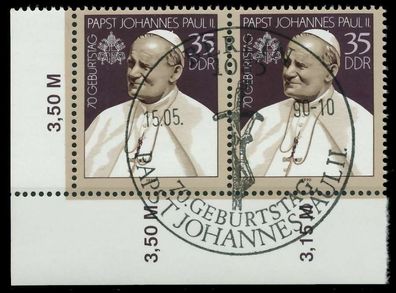 DDR 1990 Nr 3337 ESST zentrisch gestempelt WAAGR PAAR ECKE-U X0263DA