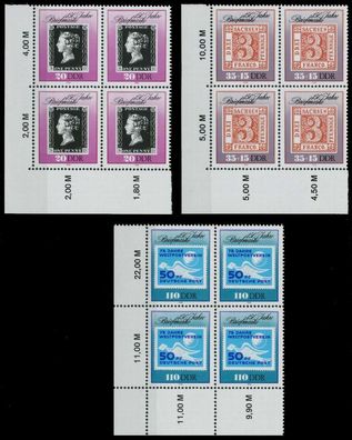 DDR 1990 Nr 3329-3331 postfrisch Viererblock ECKE-ULI X02C3A2