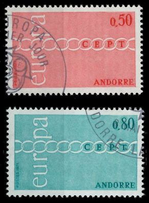 Andorra (FRANZ. POST) 1971 Nr 232-233 gestempelt X02C696