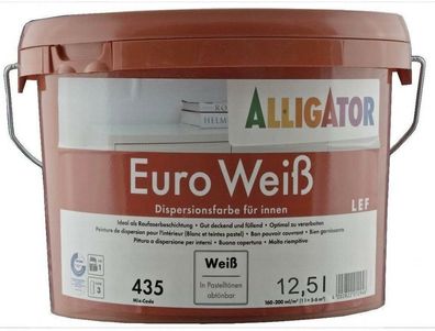Alligator Euro-Weiß LEF Dispersionsfarbe für Innen- & Deckenflächen