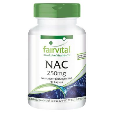 NAC N-Acetyl-Cystein 250mg 90 Kapseln - fairvital