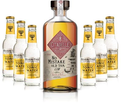 Gin Tonic Set - Citadelle No Mistake Old Tom Gin 50cl (40% Vol) + 6x Fever Tree