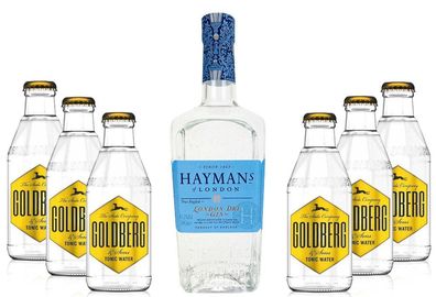 Haymans Dry Gin London 0,7l ( 41,2 % Vol) + 6x Goldberg Tonic Water 200ml Spiri