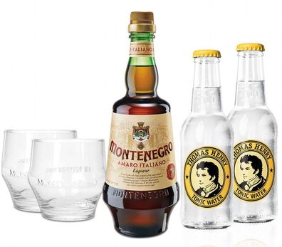 Montenegro & Tonic Set - Montenegro Amaro Italiano Likör 0,7L (23% Vol) + 2x Th