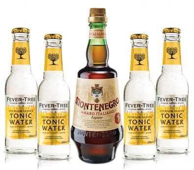 Montenegro & Tonic Set - Montenegro Amaro Italiano Likör 0,7L (23% Vol) + 4x Fe