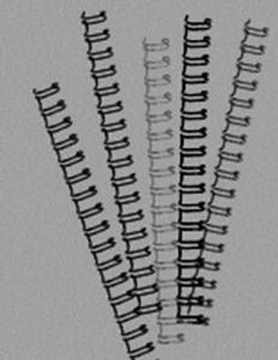 Drahtbinderücken 34-Loch, 3:1, Ø 6mm, schwarz, 100 Stk.