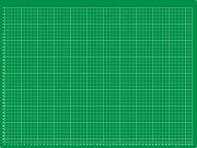 selbstheilende Schneidematte 60 x 45 cm (A1) grün mit einseitigem Raster