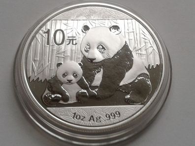Original 10 Yuan 2012 China Panda 1 Unze 1oz. 31,1g 999er Silber in Münzdose