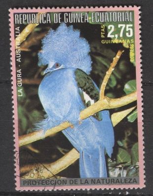 Äquatorialguinea Mi 492 gest Australischer Vogel mot2353