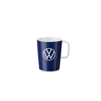 Original Volkswagen Tasse Becher Kaffeetasse VW Logo Porzellan blau 000069601BR