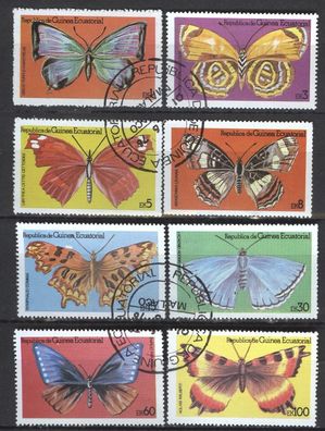 Äquatorialguinea 8 Mkn gest Schmetterlinge mot2386