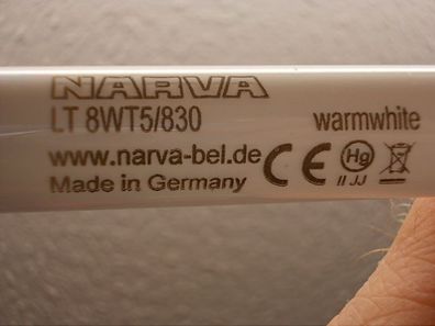 NeonRöhre LeuchtStoffRöhre LeuchtStoffLampe 8w warmweiß 17mm 28,8 cm ohne Stifte