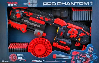 Tack Pro® Phantom 1 70 cm Spielzeuggewehr 80 Schaumstoffpfeile Darts Shooter