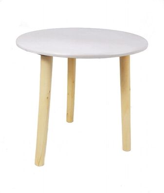 Deko Holz Tisch weiß - 30x30 cm - kleiner Beistelltisch Sofatisch Blumenhocker