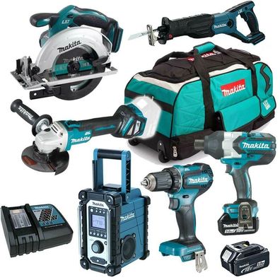 Makita DTW800RTJ Schlagschrauber 18V Li-Ion Akku Combo Kit Werkzeug Set