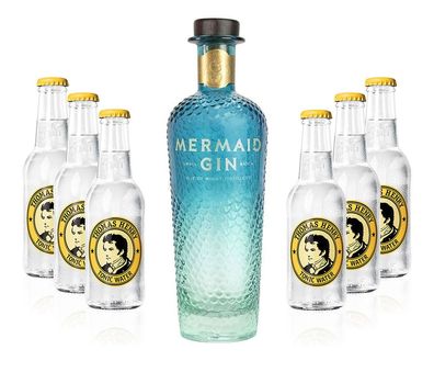 Mixcompany Gin Tonic Set - Mermaid Gin 0,7L 700ml (42% Vol) + 6x Thomas Henry T