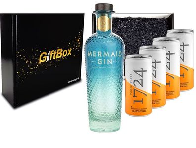 Gin Tonic Mixcompany Giftbox Geschenkset - Mermaid Gin 0,7L 700ml (42% Vol) + 4