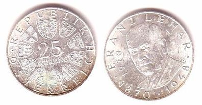 25 Schilling Silber Münze Österreich Franz Lehar 1970