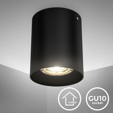 LED Deckenspot Aufbauleuchte Strahler Downlight Deckenlampe schwarz metall GU10