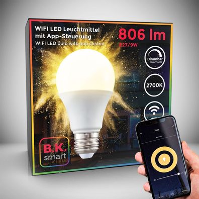 LED WiFi Leuchtmittel Smart Home Lampe dimmbar Licht Birne E27 Alexa Google 9W