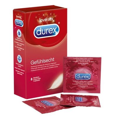 Durex Gefühlsecht Classic Kondome Präservative Verhütungsmittel 8 Stück