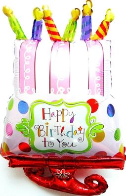 XXL Helium Folienballon Rot Geburtstag Kuchen Geschenk Torte Jubiläum Party Deko
