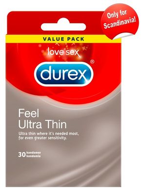 Durex Ultra Thin transparent 30 St?ck Kondome Verh?tung love