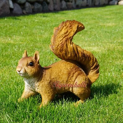 Eichhörnchen Eichhorn Eichkätzchen Figur Skulptur Garten Dekoration Gartenfigur