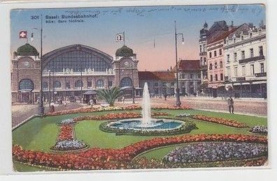 54196 Ak Basel Schweiz Bundesbahnhof 1932