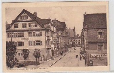 60051 Ak Rorschach Hauptstrasse mit Rathaus und Gasthof 1928