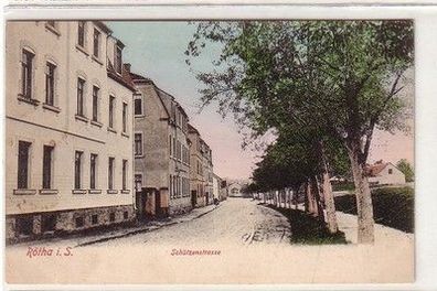 60405 Ak Rötha in Sachsen Schützenstrasse um 1905