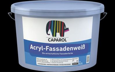 Caparol Acryl-Fassadenweiß 5,0l Fassadenfarbe Fassadenbeschichtung Außenfarbe