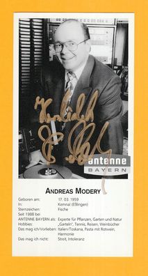Andreas Modery (Antenne Bayern) - persönlich signiert
